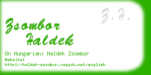 zsombor haldek business card